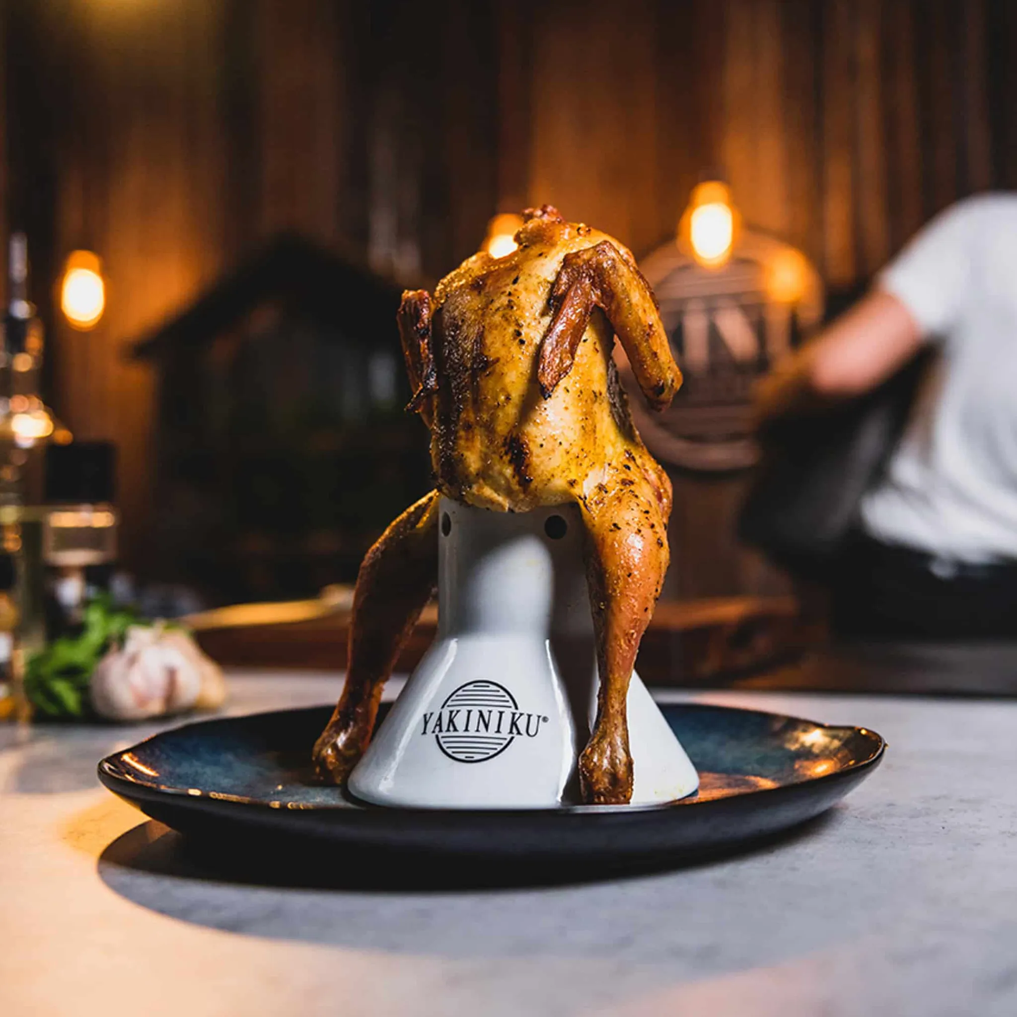 Outlet Ceramic Sitting Chicken Roaster Bbq & Smoking