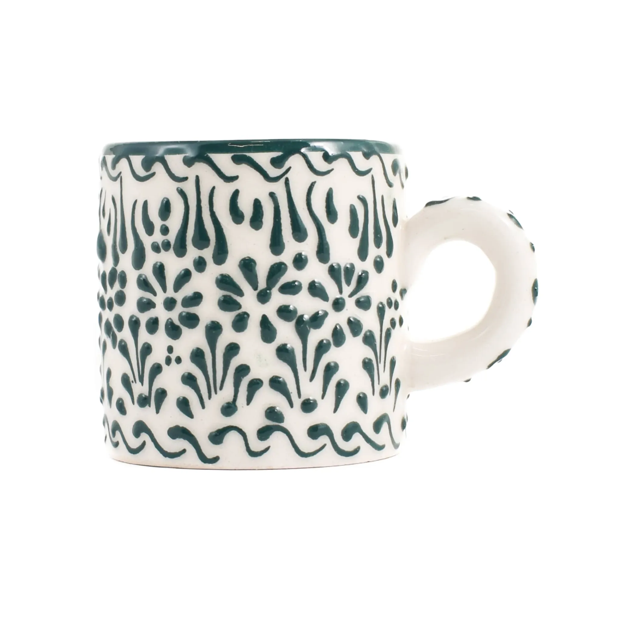 Online Yesil Ve Beyaz Boyali Coffee Cup, 140ml Tableware Brands