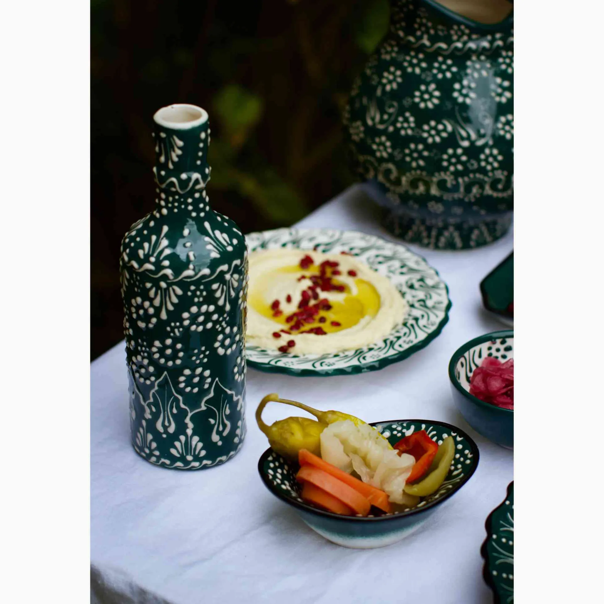 Hot Yesil Ve Beyaz Boyali Oil Bottle, 395ml Tableware Brands|Jugs & Bottles