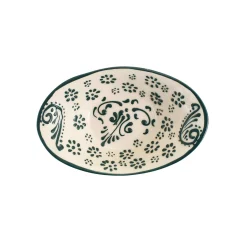Outlet Yesil Ve Beyaz Boyali Oval Bowl, 16cm Tableware Brands|Crockery & Dinnerware