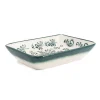 Sale Yesil Ve Beyaz Boyali Rectangular Serving Dish, 18x13cm Tableware Brands