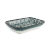 Online Yesil Ve Beyaz Boyali Rectangular Serving Dish, 16x11.5cm Tableware Brands|Serveware