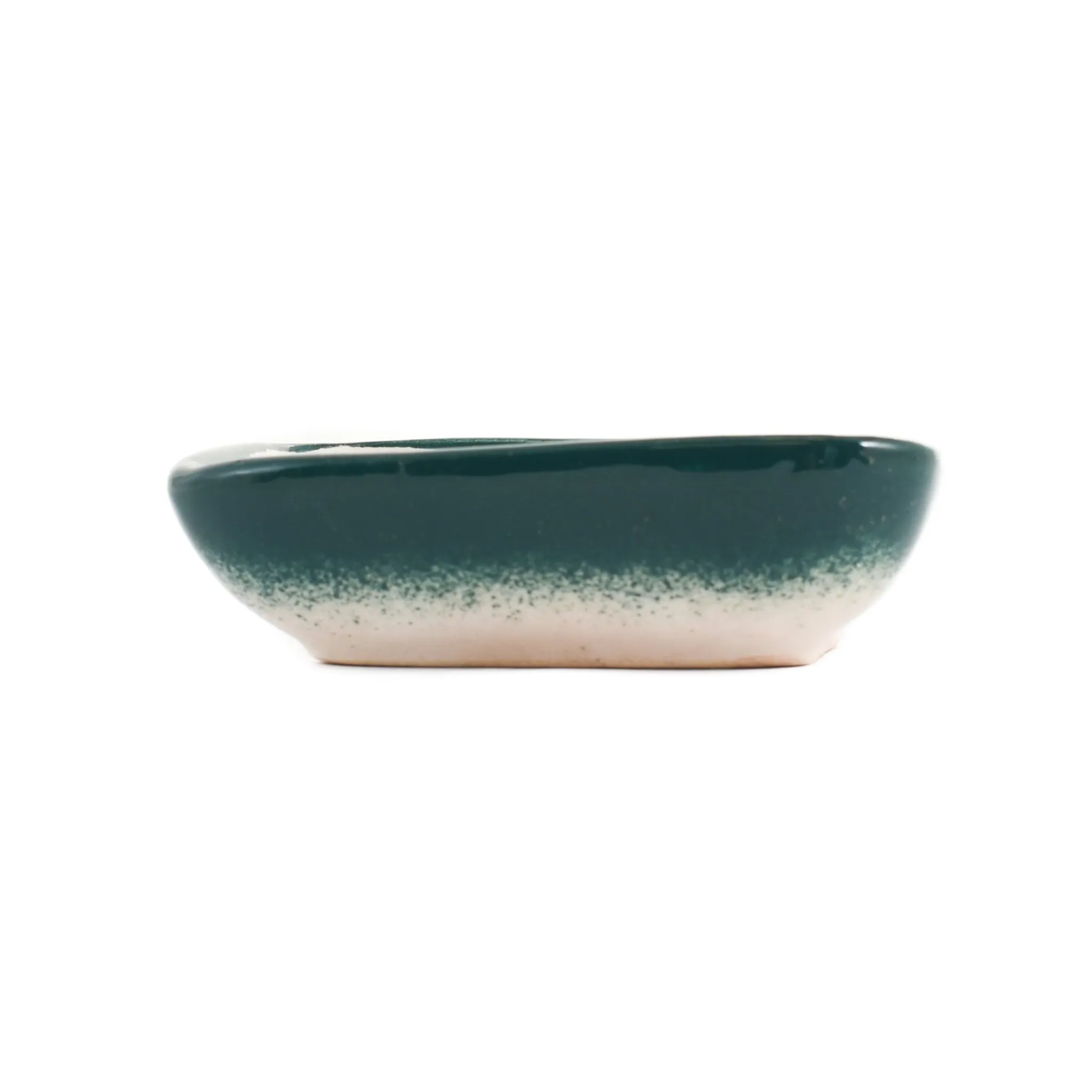 New Yesil Ve Beyaz Boyali Rectangular Sauce Dish, 10.5x8cm Tableware Brands|Crockery & Dinnerware