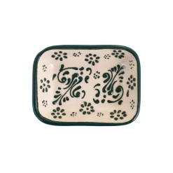 New Yesil Ve Beyaz Boyali Rectangular Sauce Dish, 10.5x8cm Tableware Brands|Crockery & Dinnerware