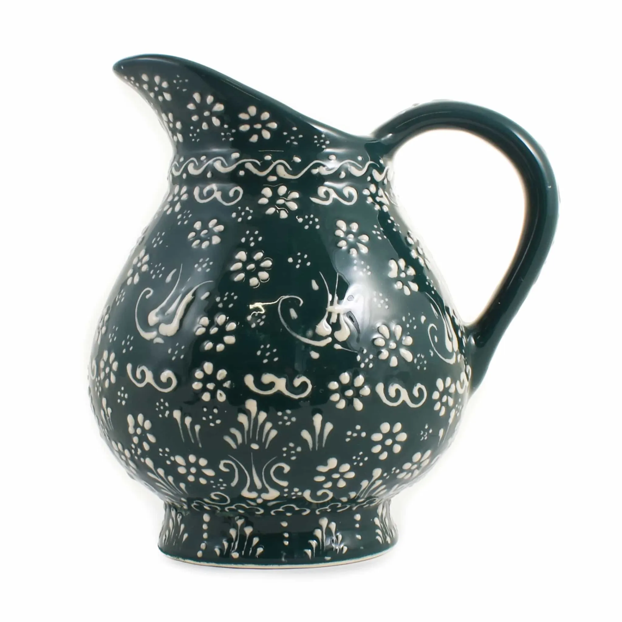 Outlet Yesil Ve Beyaz Boyali Round Jug, 2 Litre Tableware Brands|Jugs & Bottles