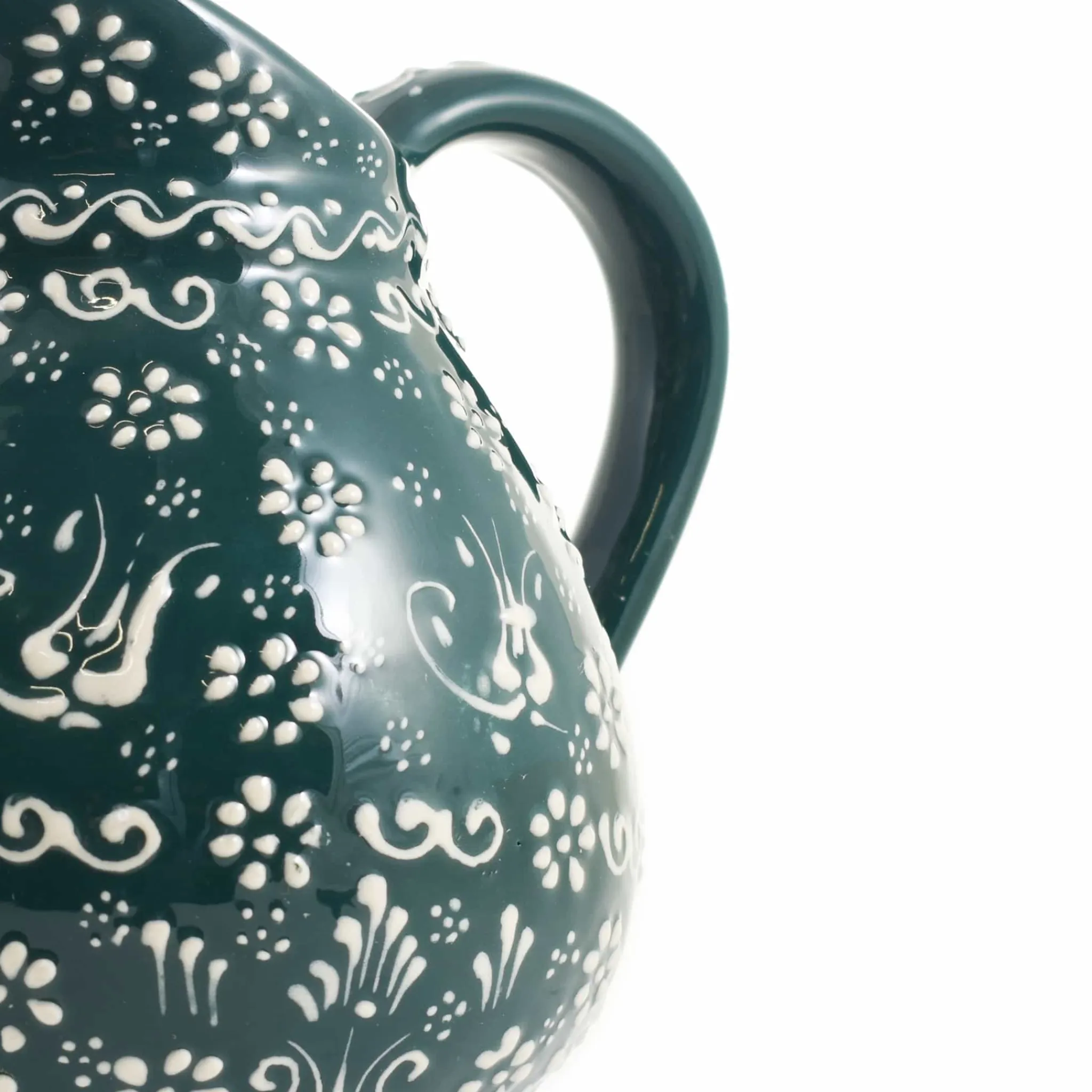 Outlet Yesil Ve Beyaz Boyali Round Jug, 2 Litre Tableware Brands|Jugs & Bottles