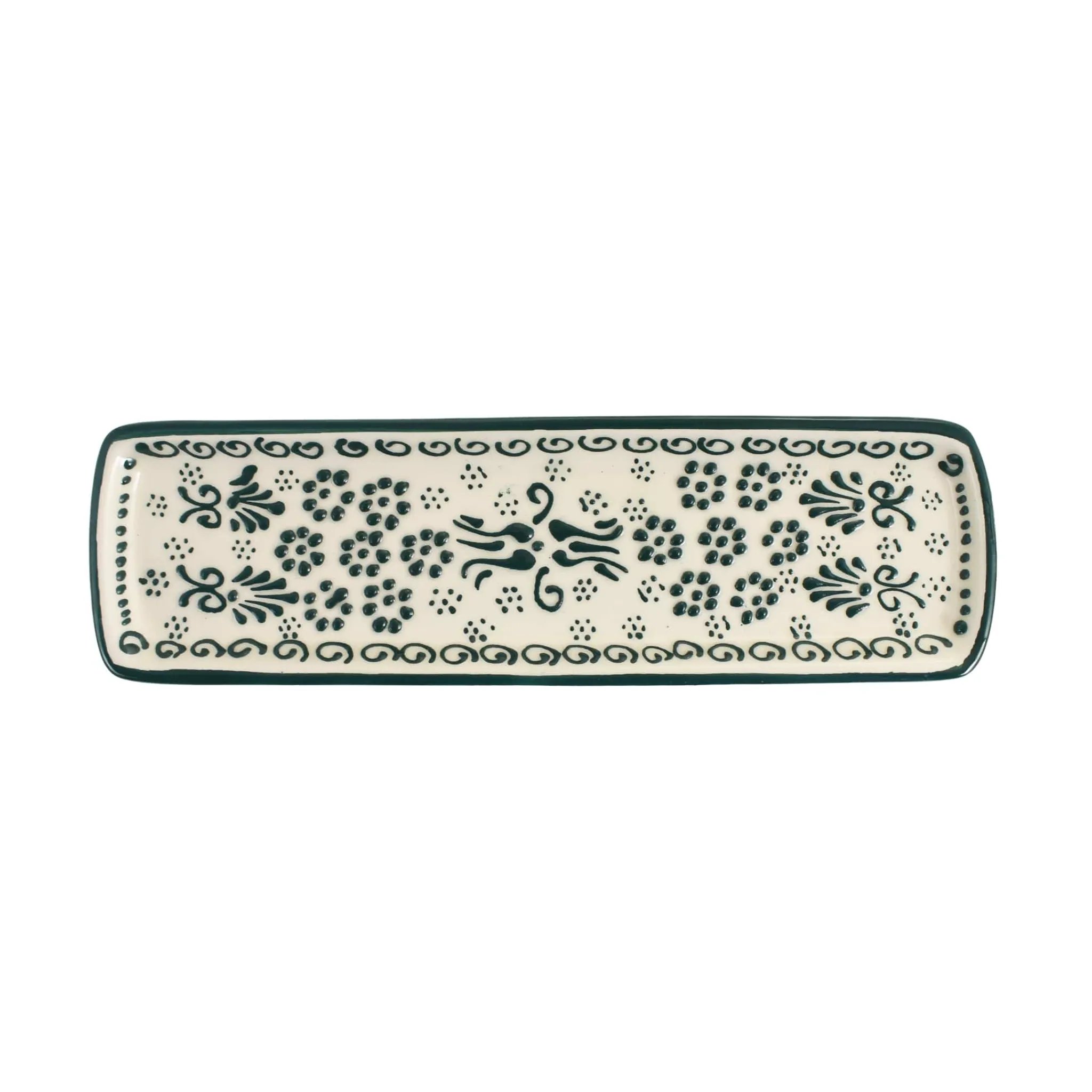 Discount Yesil Ve Beyaz Boyali Serving Tray, 26.5x8cm Tableware Brands|Serveware