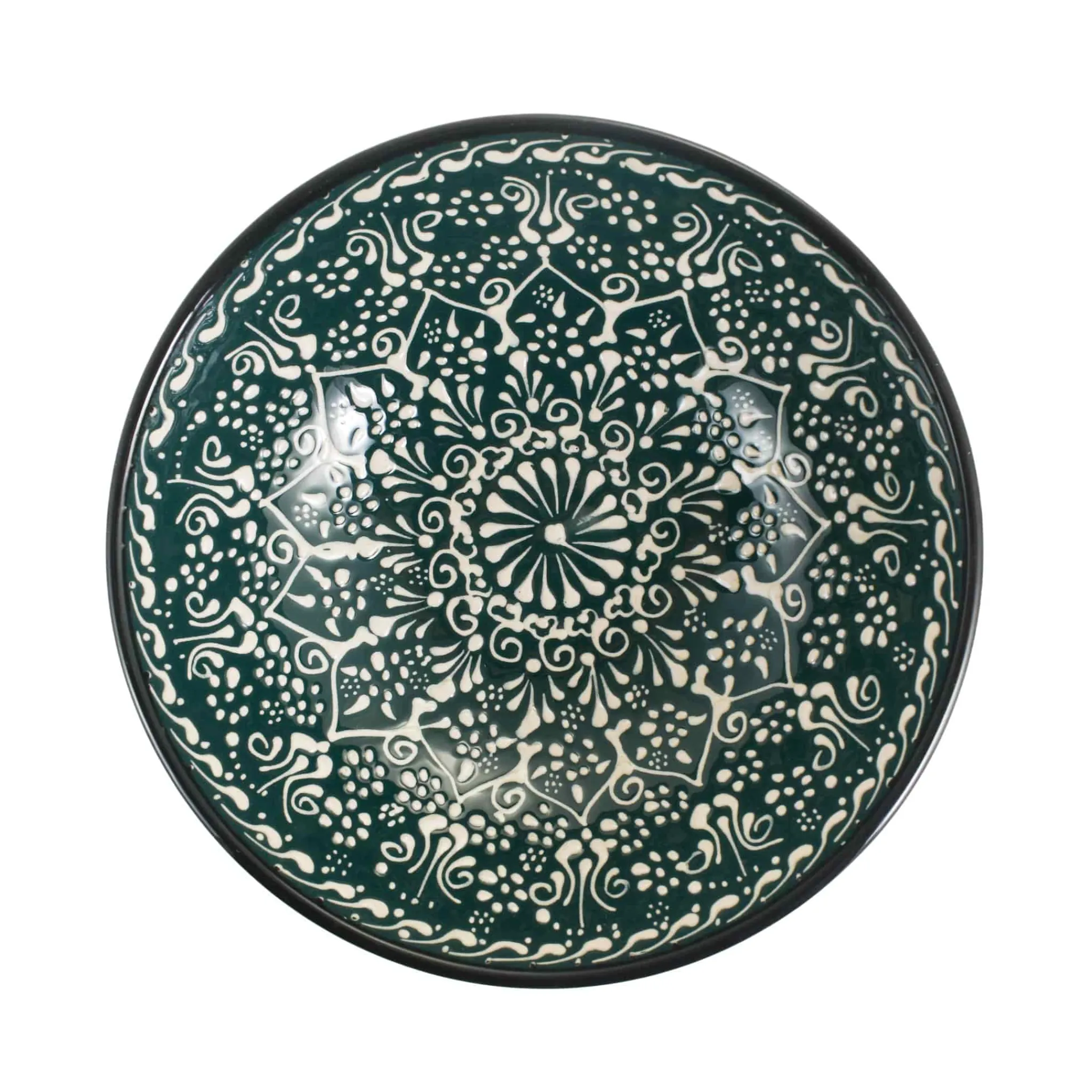 Outlet Yesil Ve Beyaz Boyali Serving Bowl, 26cm Tableware Brands|Crockery & Dinnerware