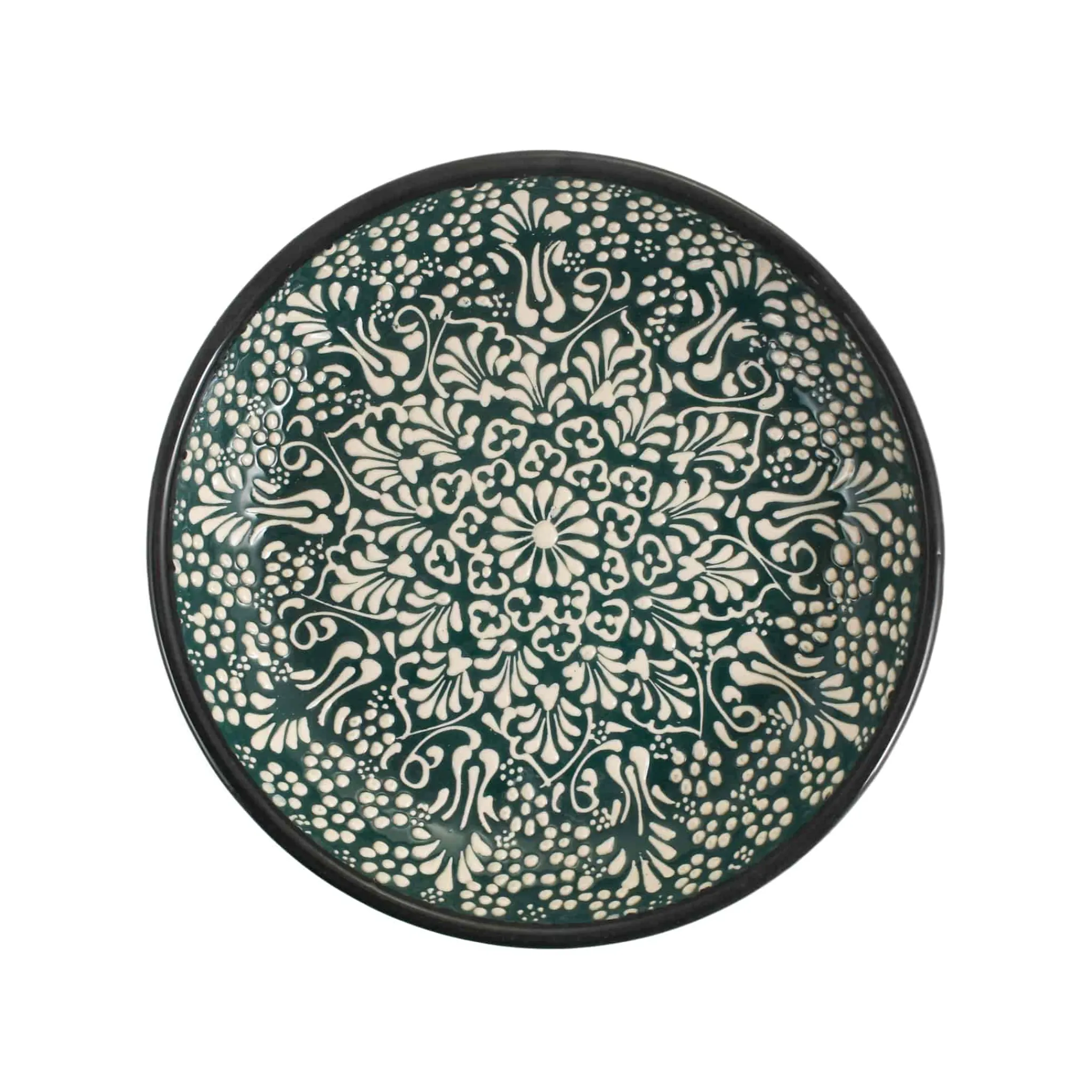 Online Yesil Ve Beyaz Boyali Shallow Bowl, 20.5cm Tableware Brands|Crockery & Dinnerware