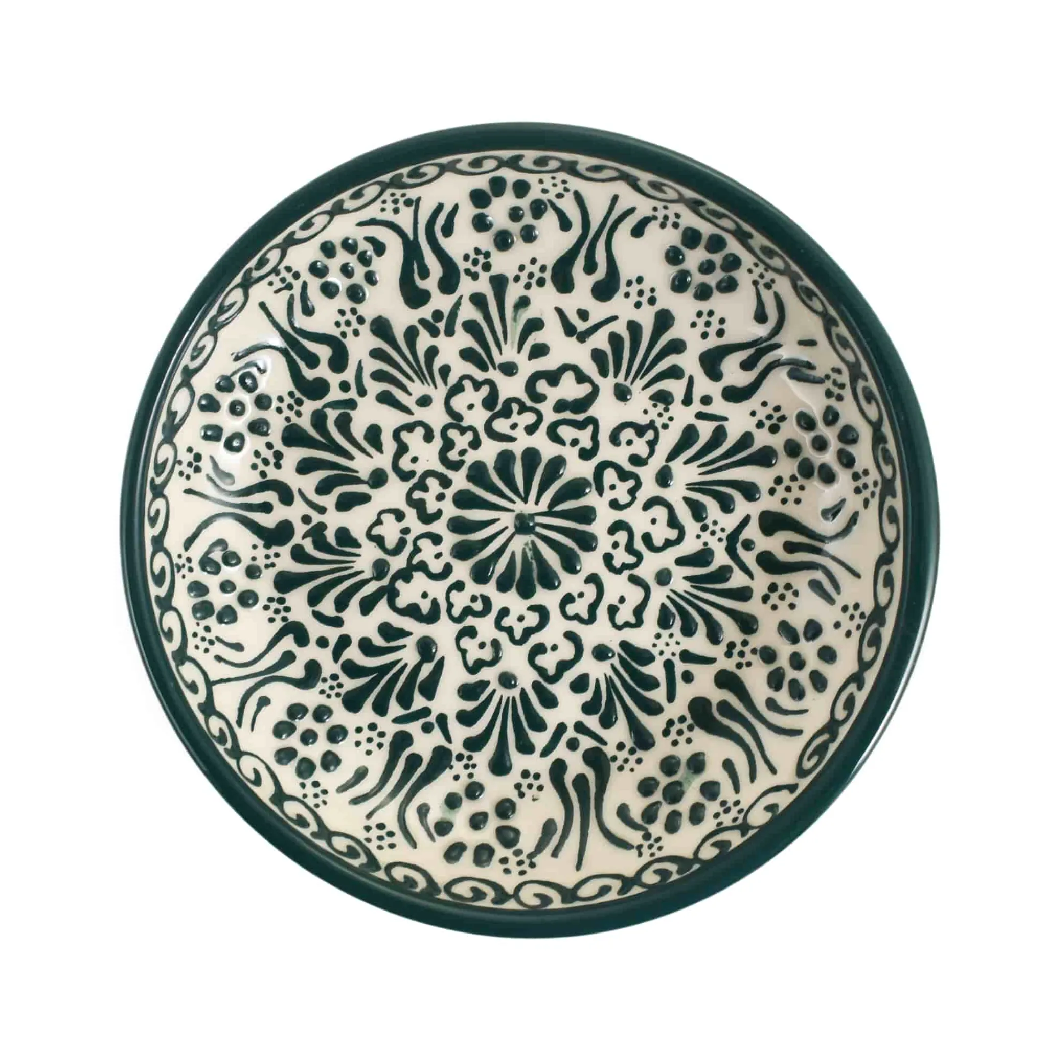 Yesil Ve Beyaz Boyali Shallow Bowl, 16cm Tableware Brands|Crockery & Dinnerware