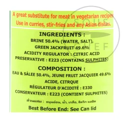 Young Green Jackfruit, 565g Ingredients Brands|Southeast Asian Ingredients