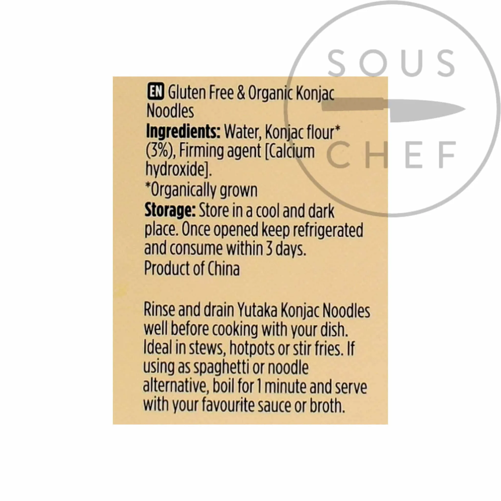 Discount Organic Konjac Noodles, 200g Ingredients Brands|Japanese Ingredients