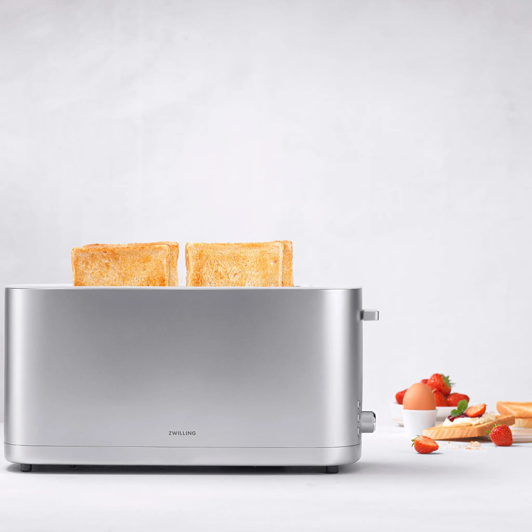 Enfinigy Silver Toaster, 2 Long Slots Kitchen Electricals